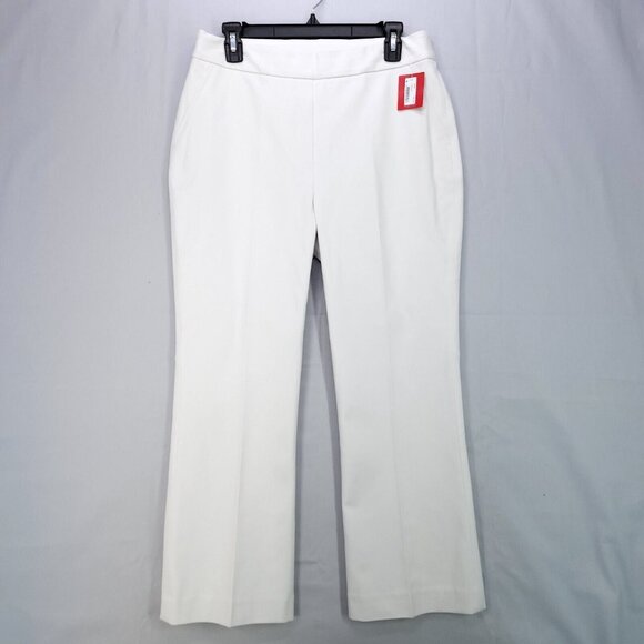 Spanx Cropped Flare Pants Stretch Waist On The Go Shaping Silver Lining Large - Picture 2 of 16